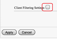 Client Filter Settings